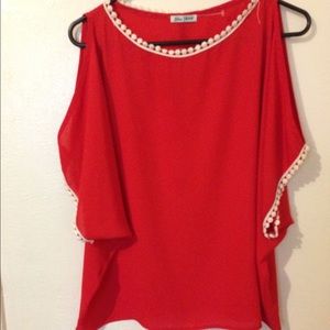 Red blouse