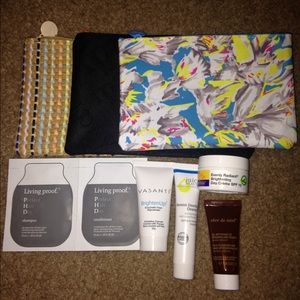 Makeup bags & cosmetic samples