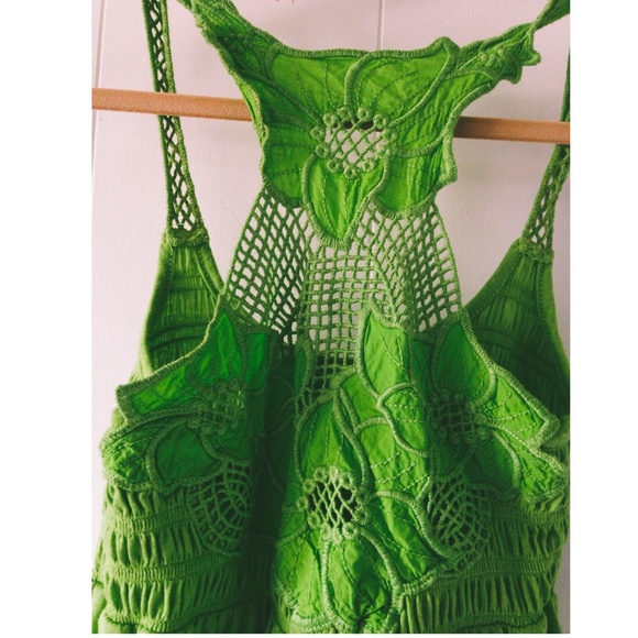 Bright Green Dress / Beach Cover Up