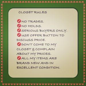 ❤️My Closet Rules❤️