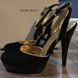 Suade Black Heels
