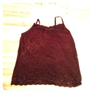 Brown spaghetti strap tank top