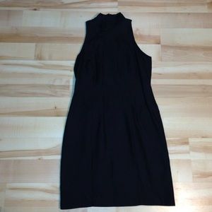 Black high neck dress