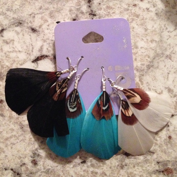 Feather earrings