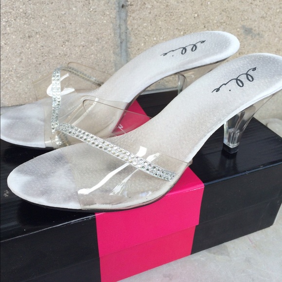 Clear Sandals w/ Rhinestones