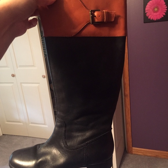 Ralph Lauren brown and black boots