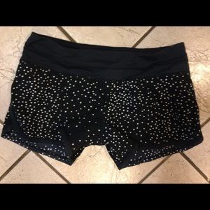 Lululemon polka dot running shorts 10 blue