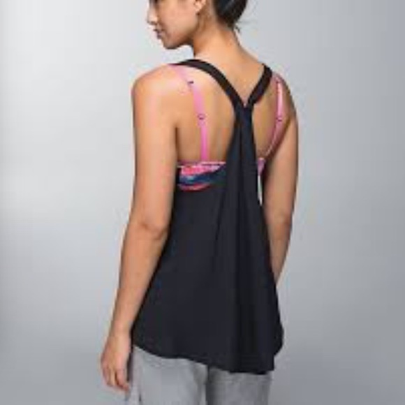 Lululemon Breathe and Flow in Black/Secret Garden