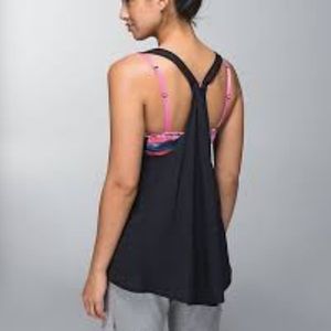 Lululemon Breathe and Flow in Black/Secret Garden