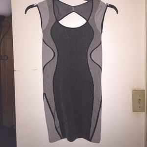 Grey Bodycon Bebe Dress.