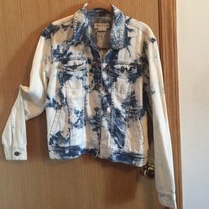 🌀 Acid Wash Button Up Denim Jacket NWOT 🌀