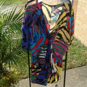 Multi colored animal print top
