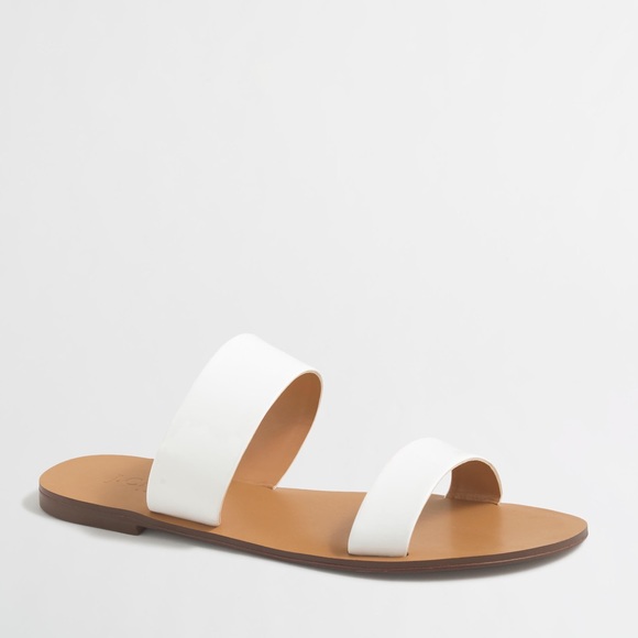 J. Crew Shoes - White J. Crew Patent Boardwalk Sandals