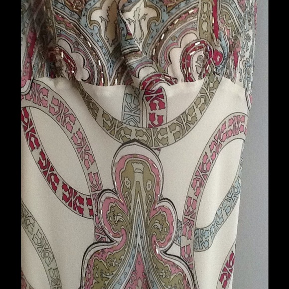 Nicole Miller silk beaded dress