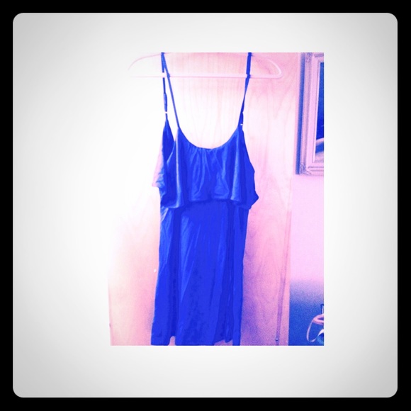Royal blue cotton dress