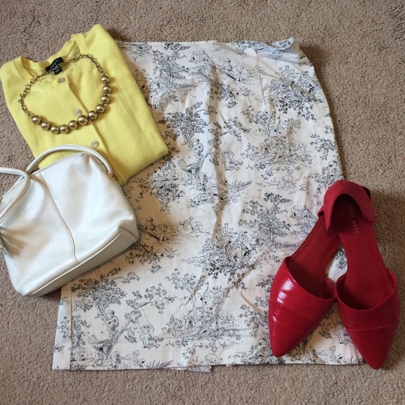 Toile Printed pencil skirt