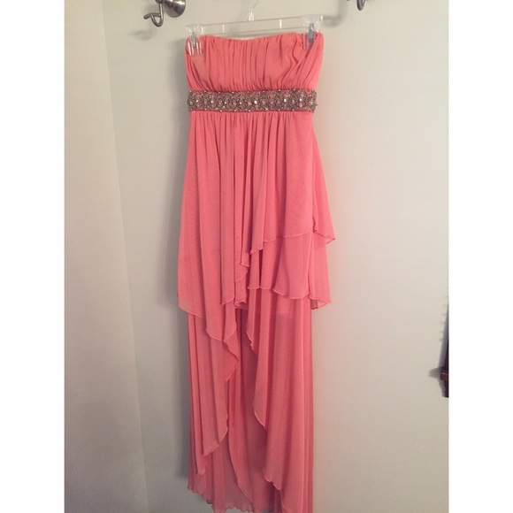 Nordstrom Pink Chiffon High Low Dress