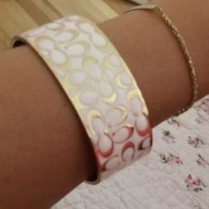 Authentic Coach white and gold bracelet