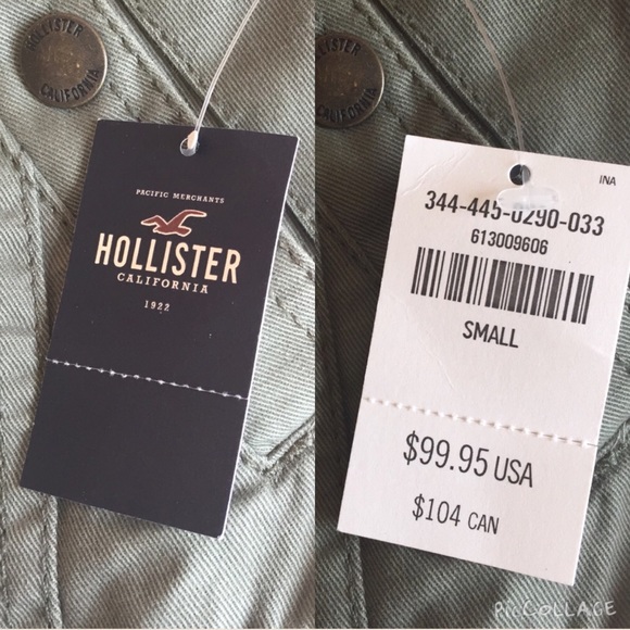 ❌SOLD❌HOLLISTER• Sherpa lined olive coat - Picture 3 of 4