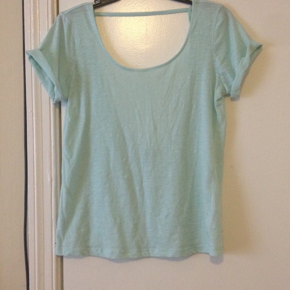 Light blue top