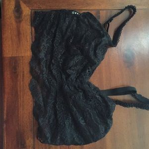 Black glitter bralete