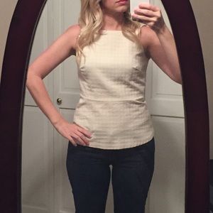 NWT Banana Republic, cream peplum top!