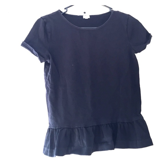 J. crew XXS peplum black shirt