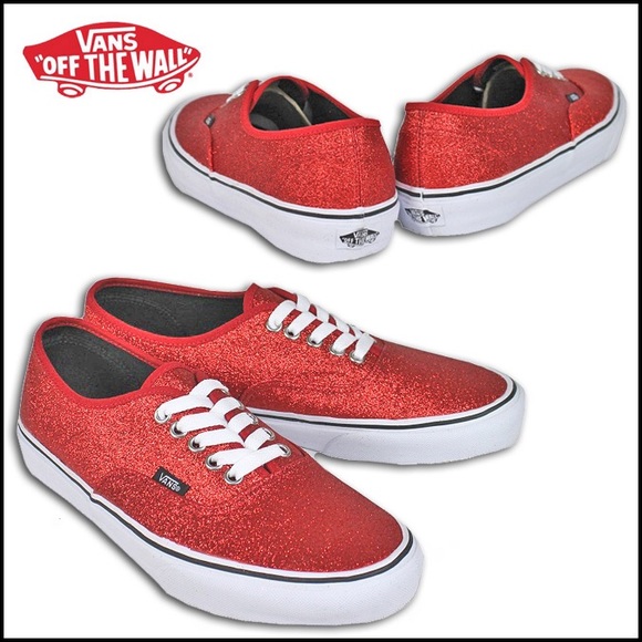 Red Glitter Vans