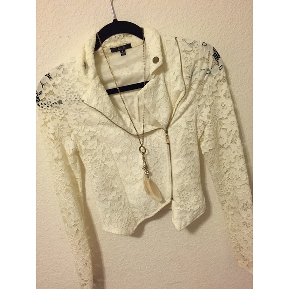 White Laced Blazer