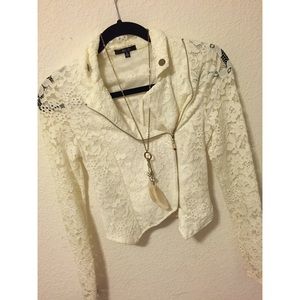 White Laced Blazer