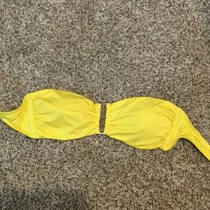 Yellow Bandeau Bathing Suit top