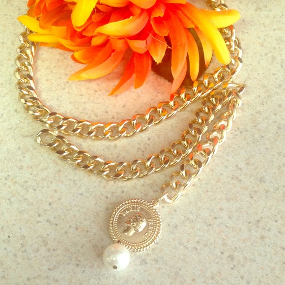 🆕Pearl Coin Drop Chain⚪️⚪️⚪️ - Picture 1 of 3