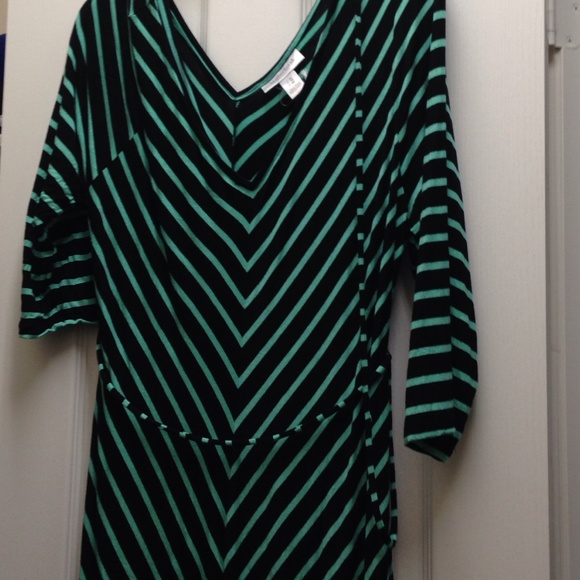 Striped maternity maxi dress