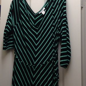 Striped maternity maxi dress