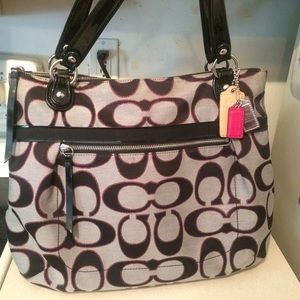 Authentic Poppy Coach Signature Tote