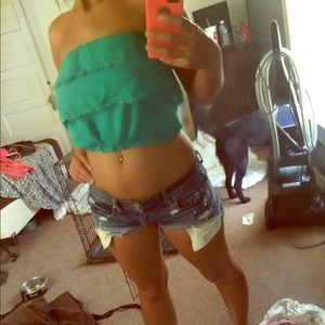 Strapless crop top