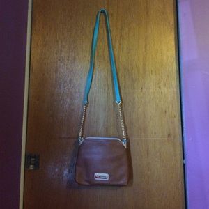 Brown Steve Madden Satchel with Turquoise straps