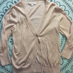 Banana republic gold cardigan