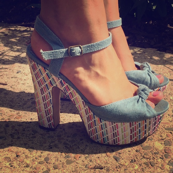 Denim Heels