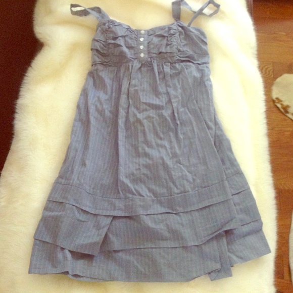Blue patterned BCBG layered dress Small