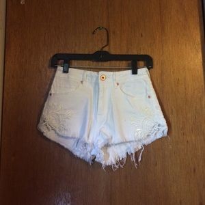 Pacsun Bullhead Denim Co. High Rise White Shorts