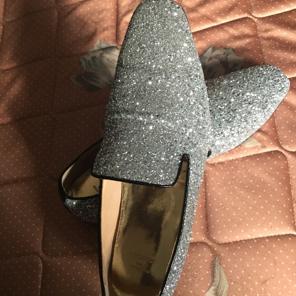 Silver Glitter Customized loafers - Picture 2 of 4