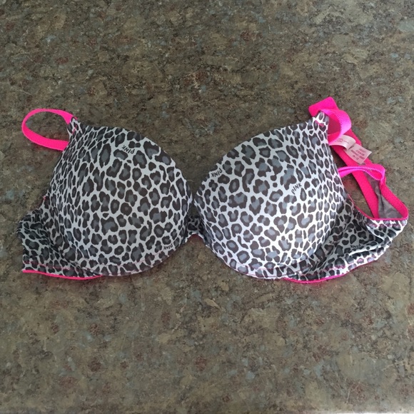 PINK leopard print bra