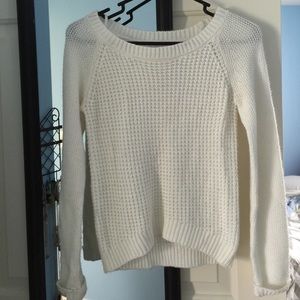 White knit sweater