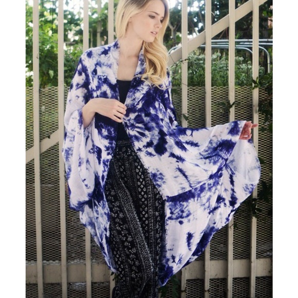 "Looking Glass" Kimono Scarf Cardigan - Picture 3 of 4