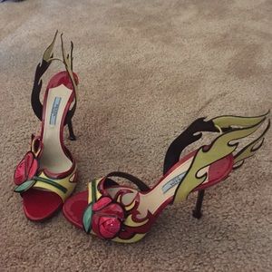 Prada flame heels "limited edition "