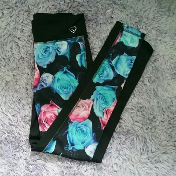 Floral exercise leggings