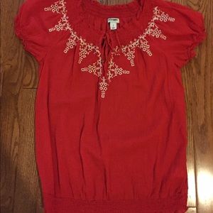 Old Navy Gathered Peasant Blouse