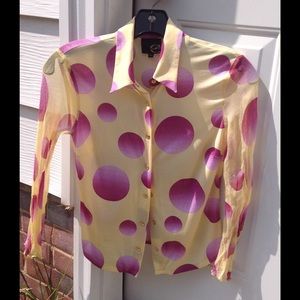 Just Cavalli women's snap on blouse size 38