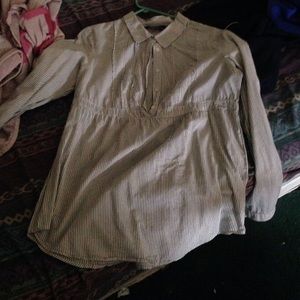 Stripped slightly button up shirt